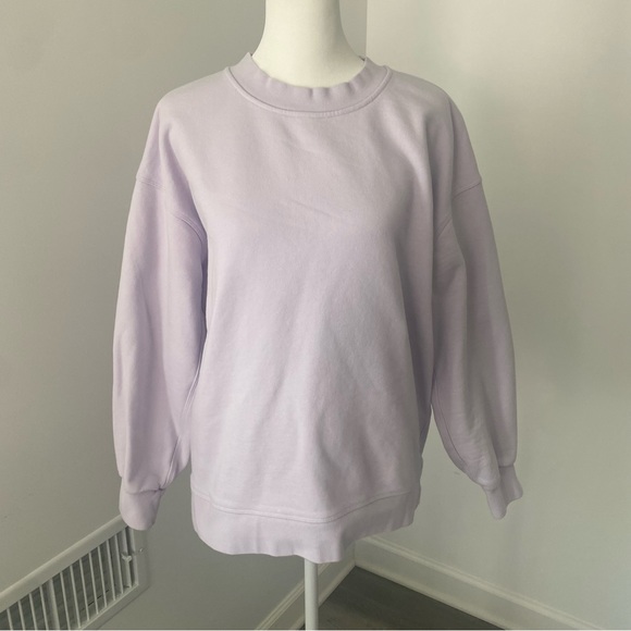 lululemon athletica Tops - Lululemon Perfectly Oversized Crew Purple Lavender Sweatshirt 4/6